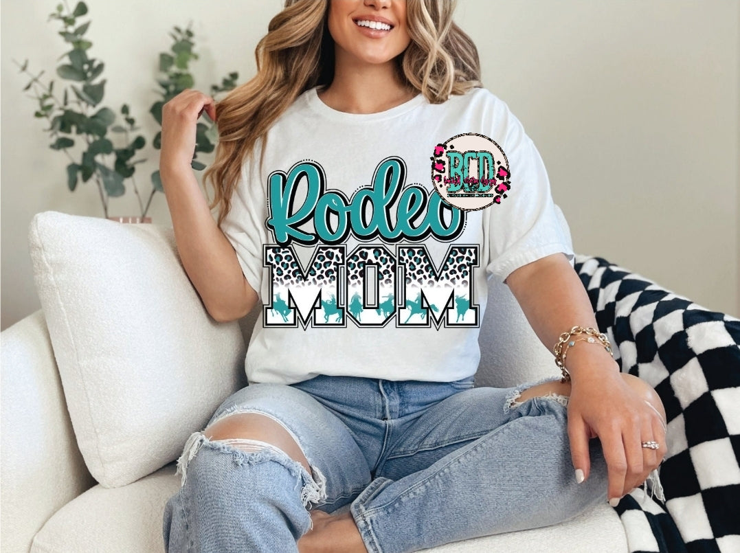 Rodeo Mom Blue Leopard - SHIRT