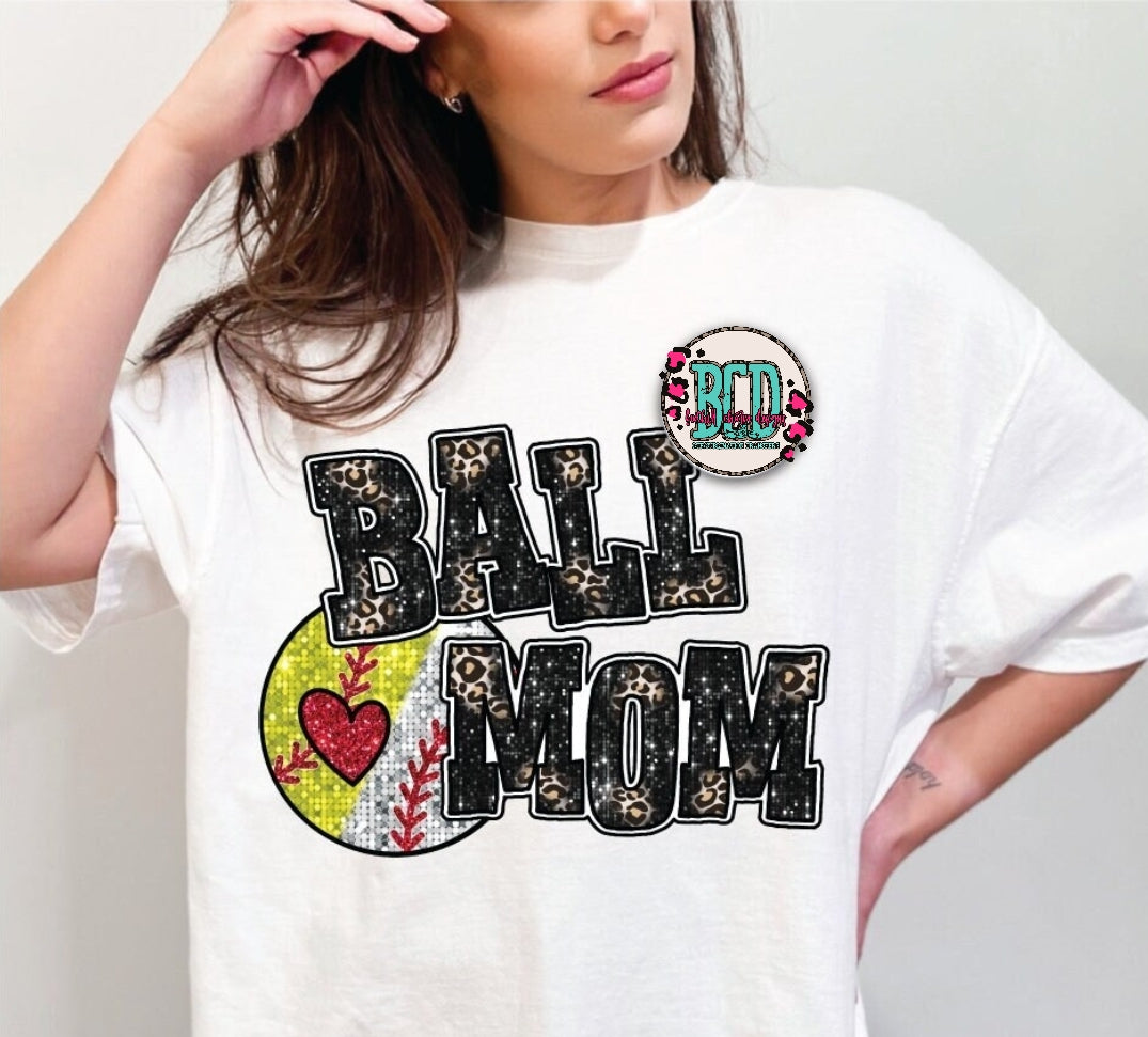 Ball Mom Softball/Baseball Sequin - SHIRT
