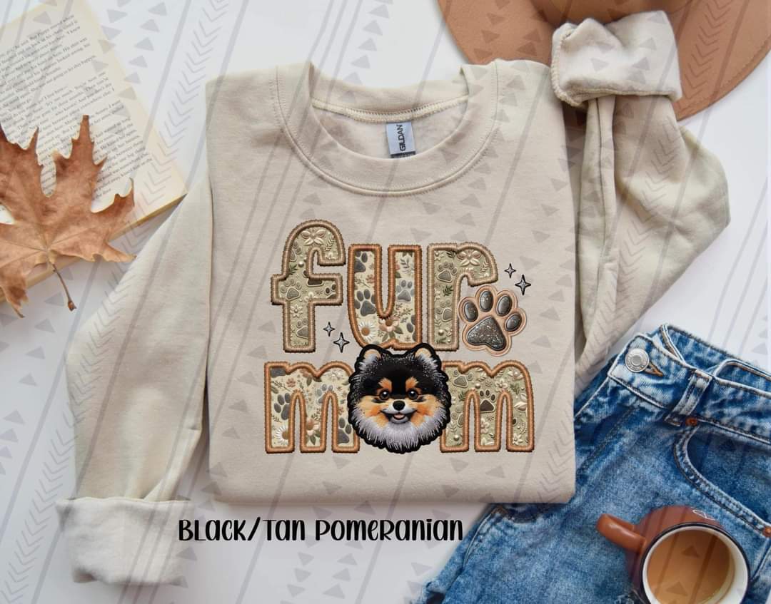 Fur Mom Pomeranian Black And Tan Dog-SHIRT