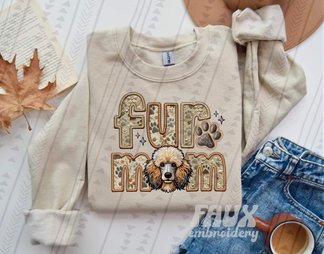 Fur Mom Poodle Dog-SHIRT