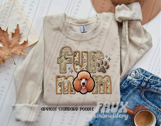 Fur Mom Poodle 2 Dog-SHIRT