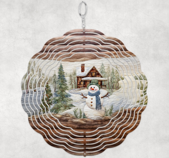 Quilted Snowman 3 - Wind Spinner SSA