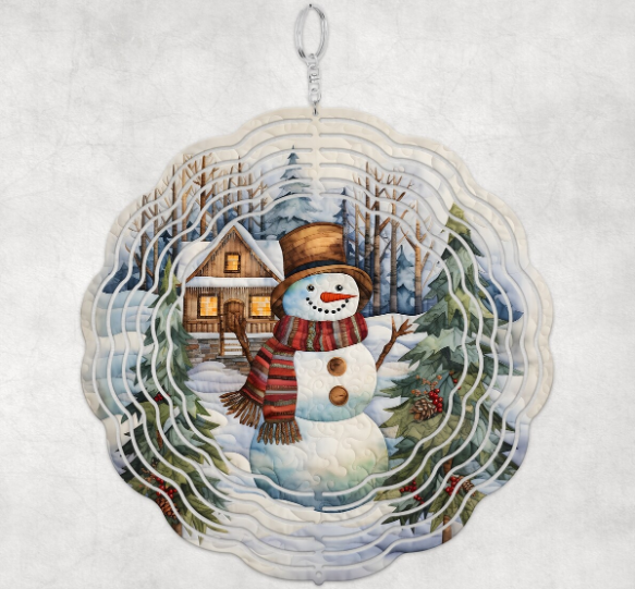 Quilted Snowman 4 - Wind Spinner SSA