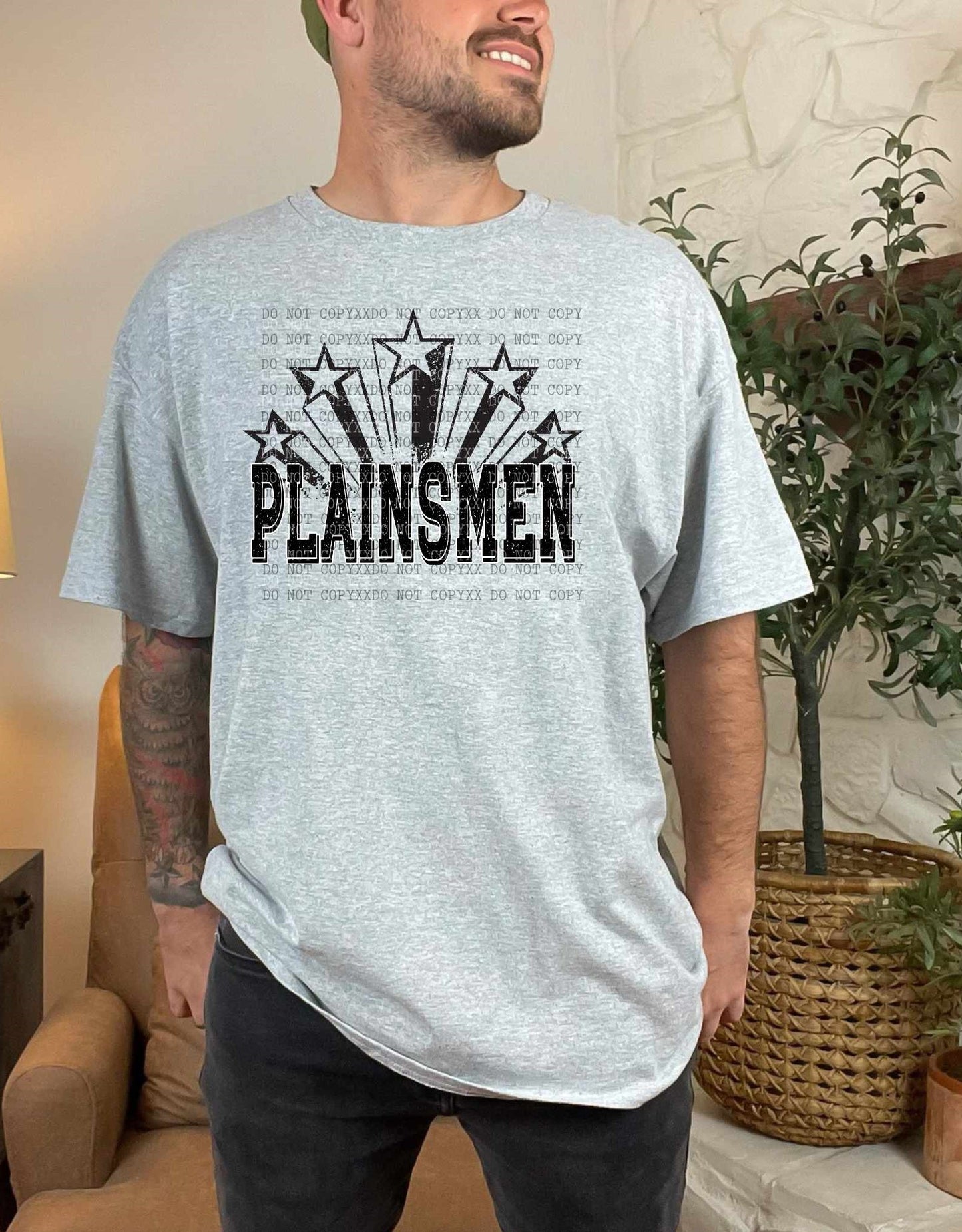 Enid Plainsmen Retro Stars - Shirt *comment shirt color & color of design in note box