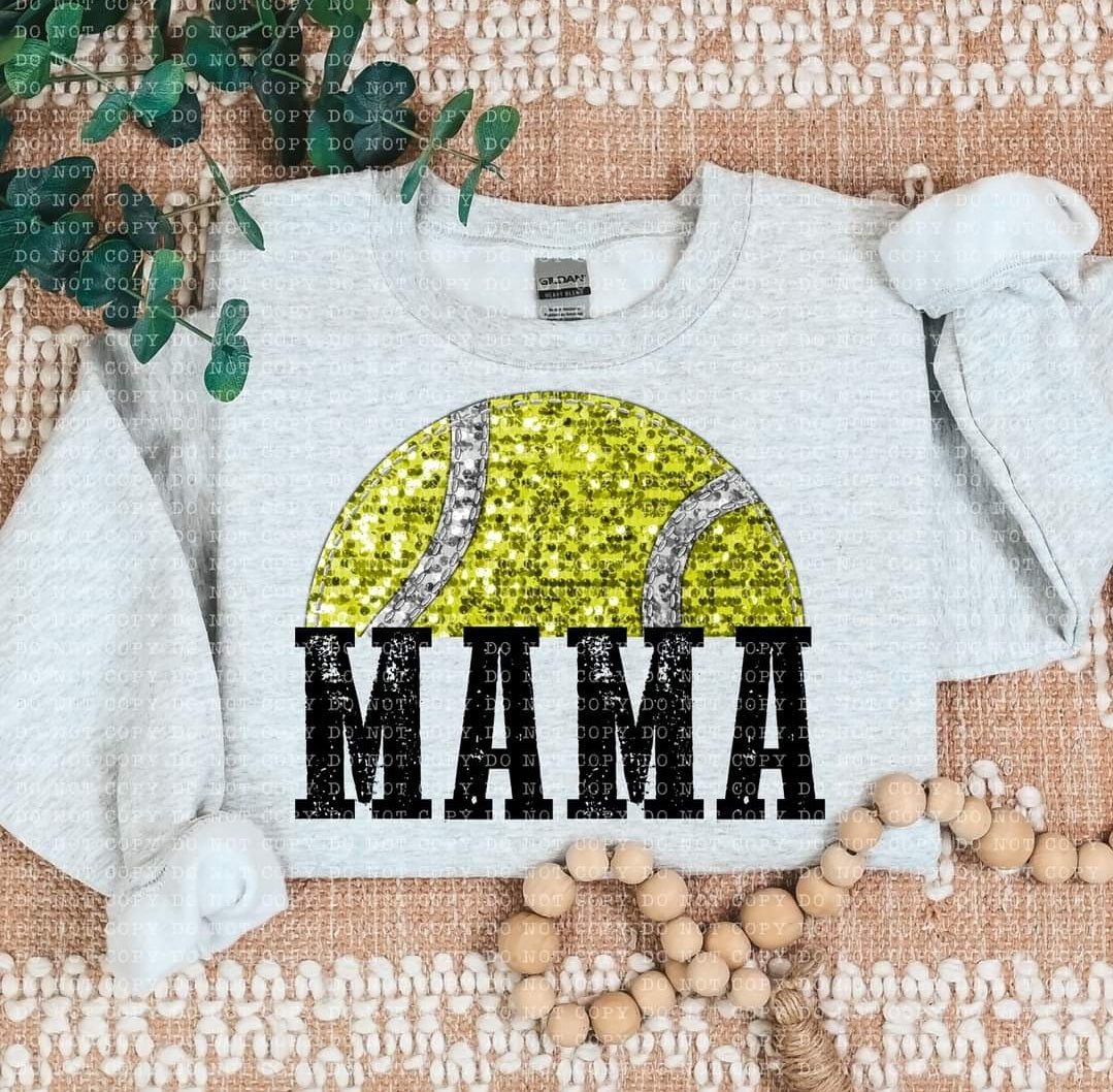 Tennis Mama Faux Sequin - SHIRT