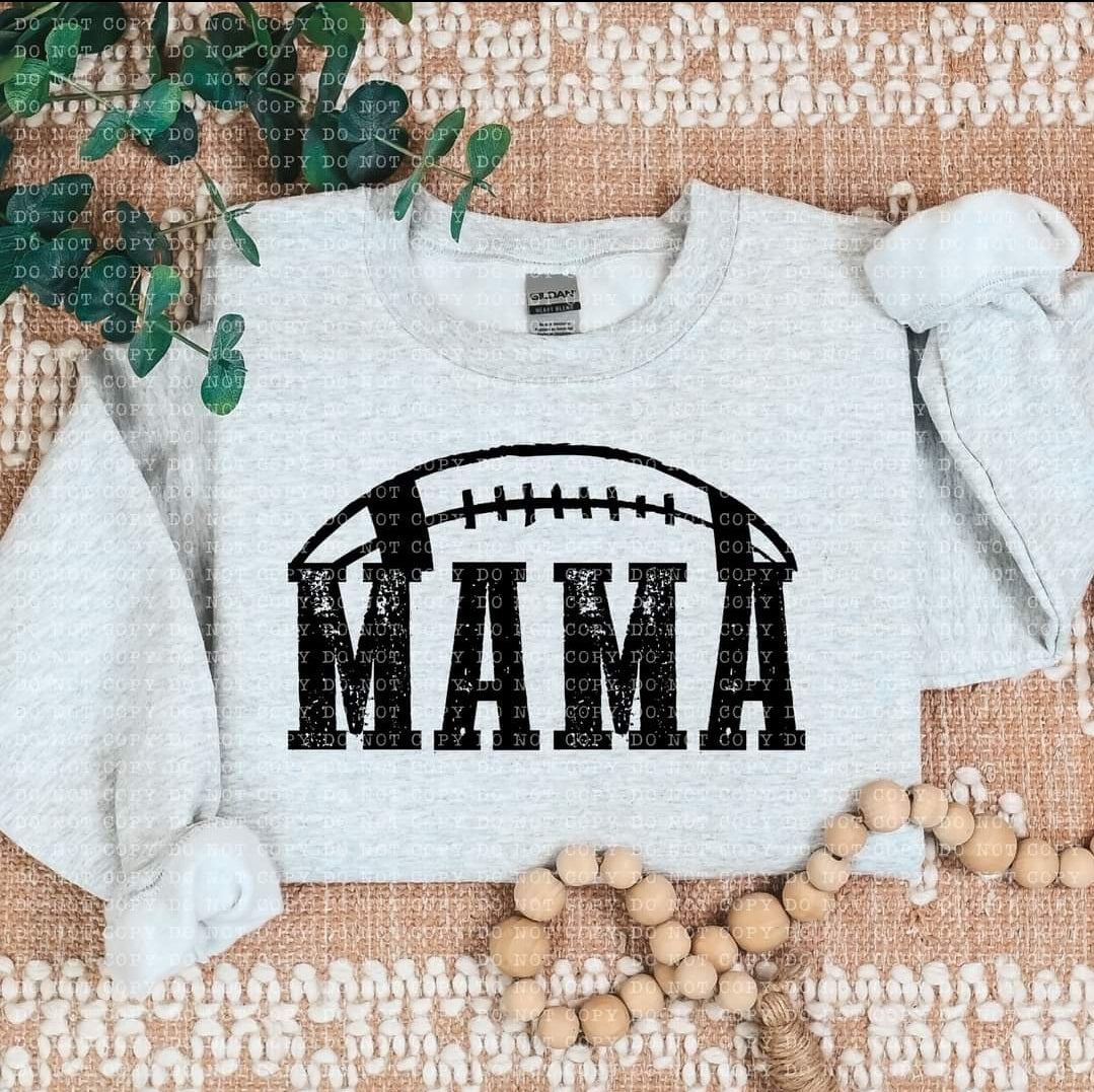 Football Mama Half Blk - SHIRT