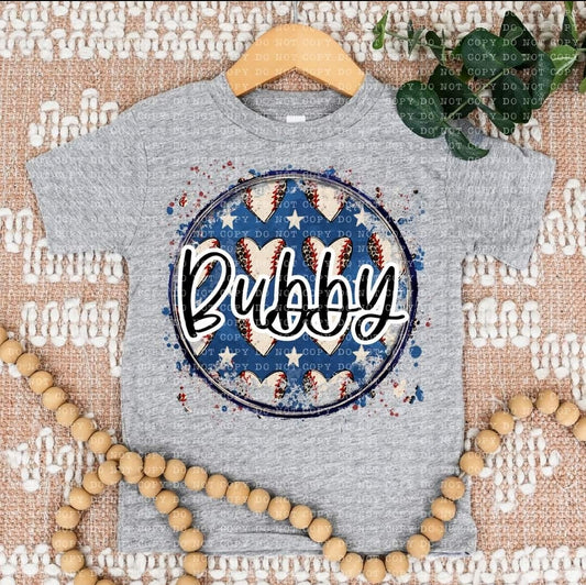 Bubby Leopard Baseball Heart Background - SHIRT