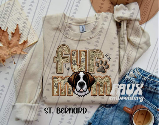 Fur Mom St Bernard Dog-SHIRT