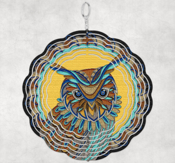 Textured Owl - Wind Spinner SSA