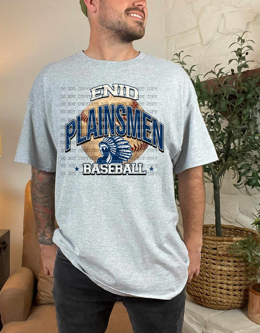 Enid Plainsmen Vintage Baseball - Shirt *comment shirt color in note box