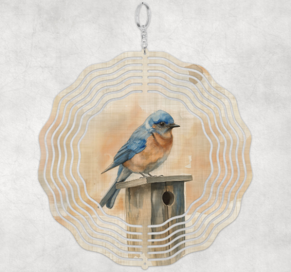 Watercolor Bluebird - Wind Spinner SSA