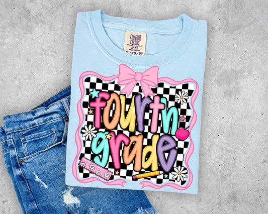 Preppy Checkered School Pre-K - 6th - Shirt JT25 *add grade in note section