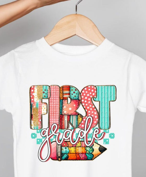 Whimsy School Grade Pre School - 6th - KIDS SHIRT DWS25 *add grade in note section