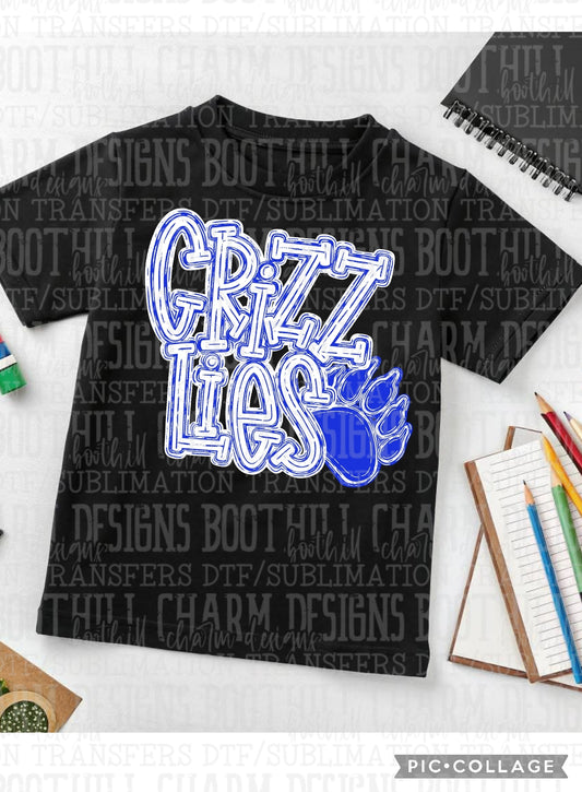 Grizzlies with paw - Shirt *comment shirt color/brand in note box