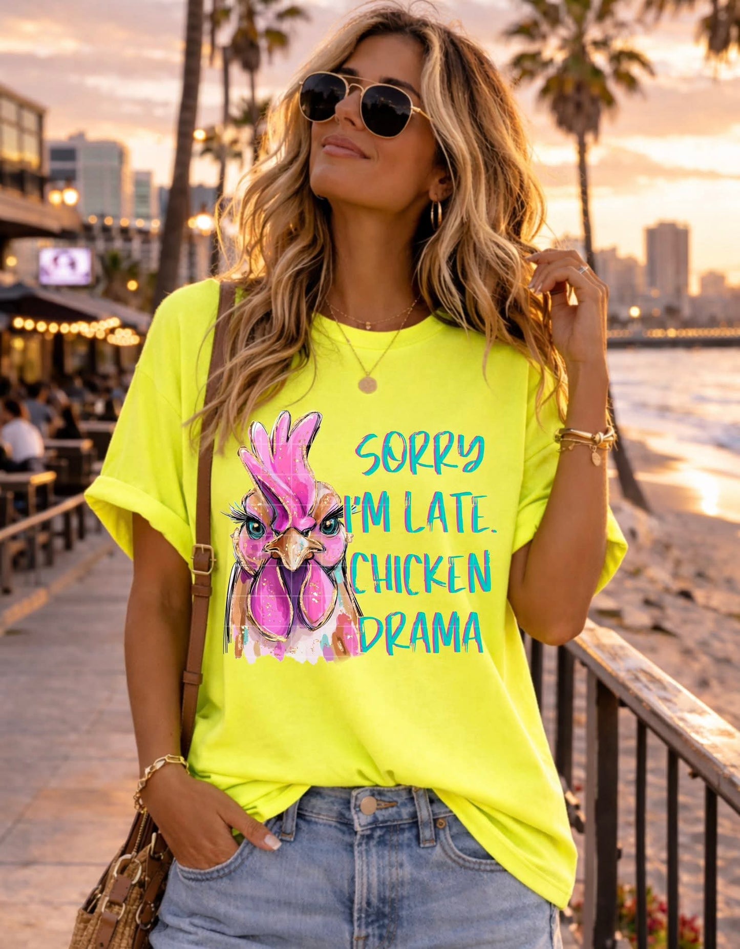 Sorry I'm Late Chicken Drama - SHIRT SDD26 *Add shirt color wanted in note box