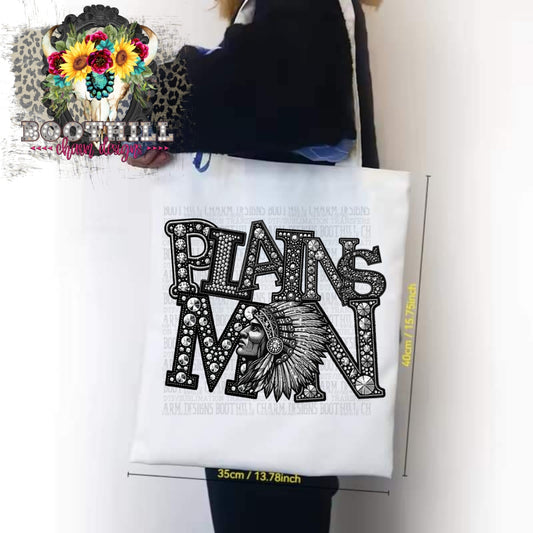 Plainsmen Rhinestones Tote Bag