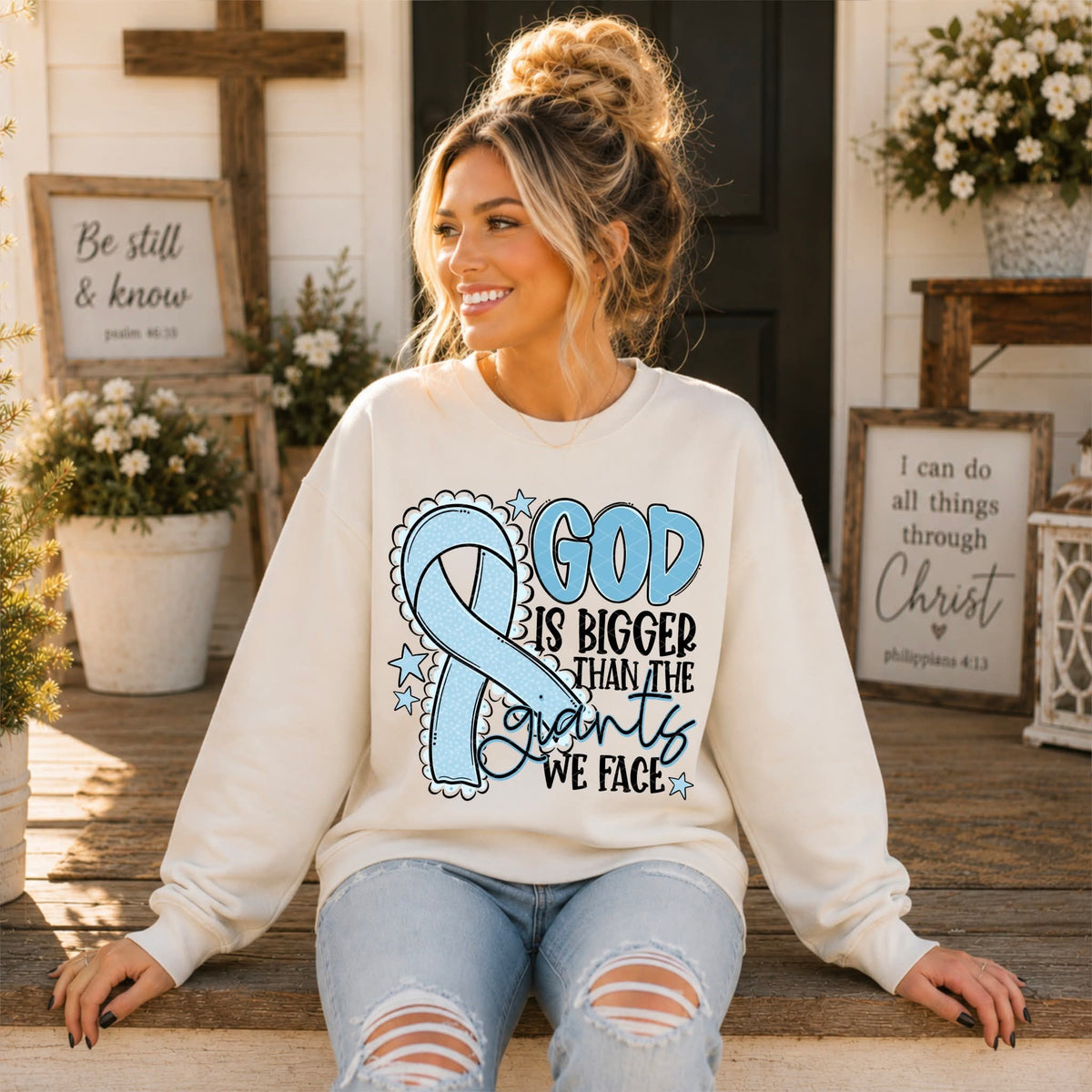 God Is Bigger - SHIRT SDD.26. *Add color of shirt & ribbon wanted in notes box