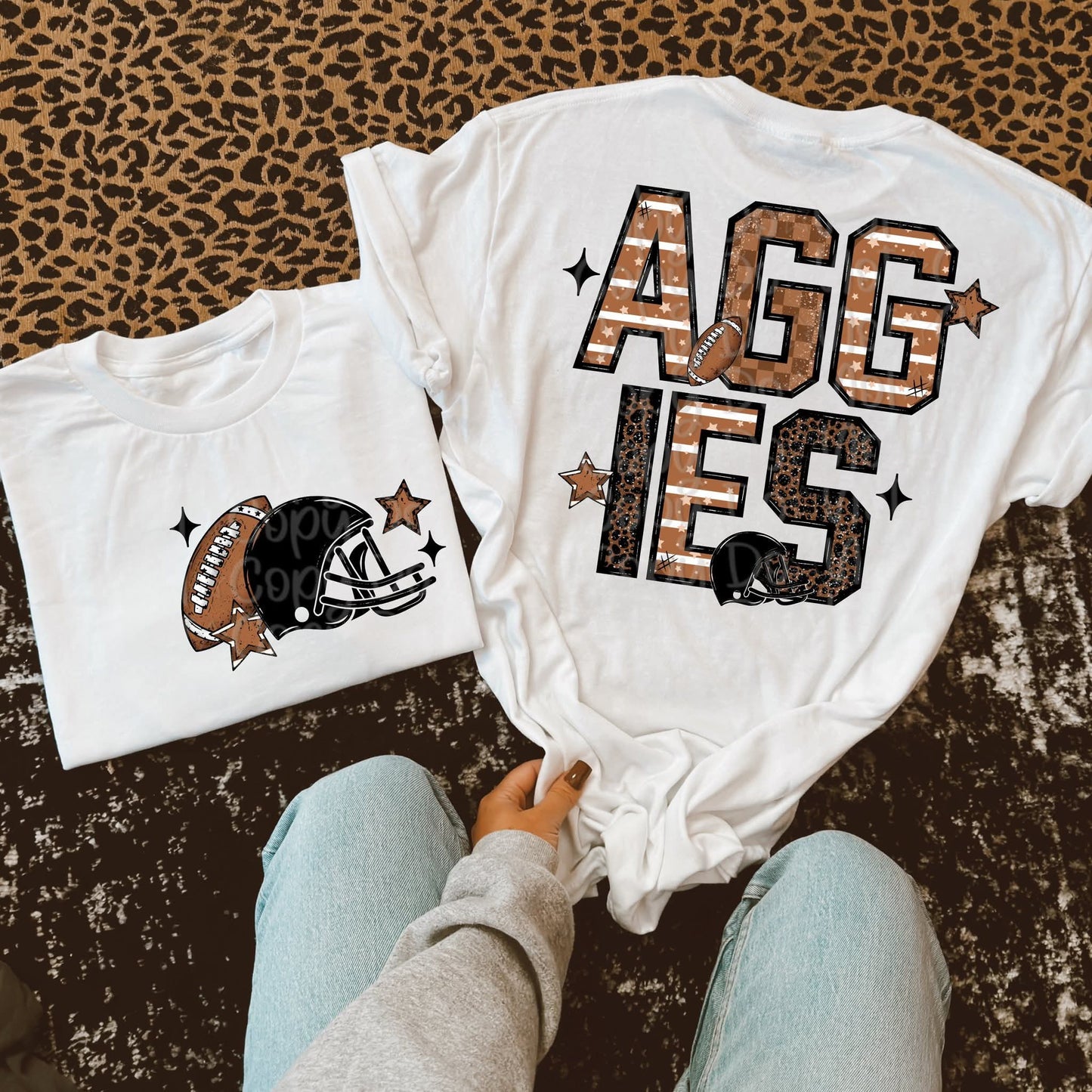Brown Leopard Football Mascot Names *add any mascot wanted in the notes box at checkout- VDS.25