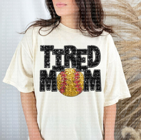 Tired Mom Softball-SHIRT