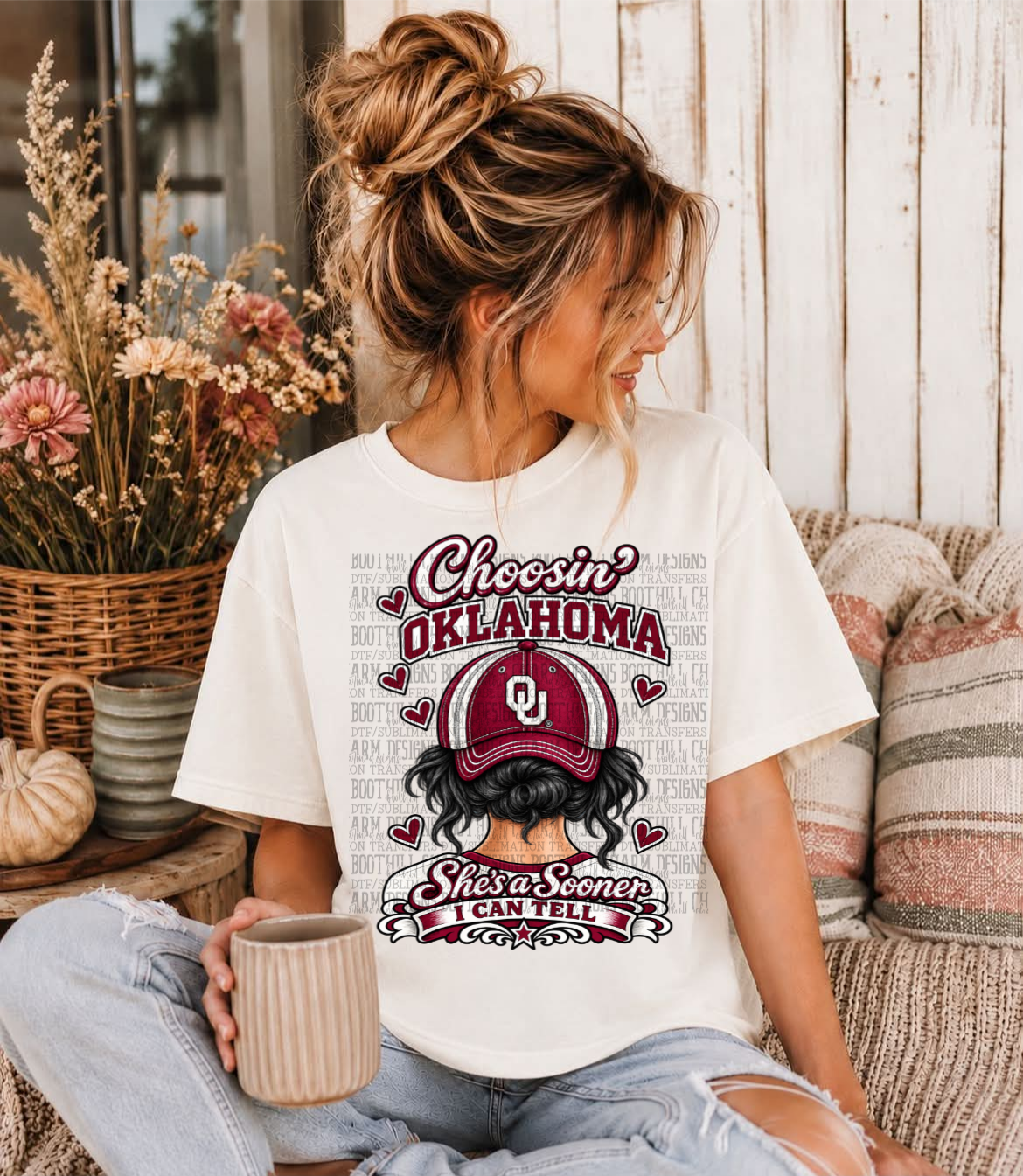 She's from Oklahoma Girl Black Hair - Shirt *comment shirt color in note box