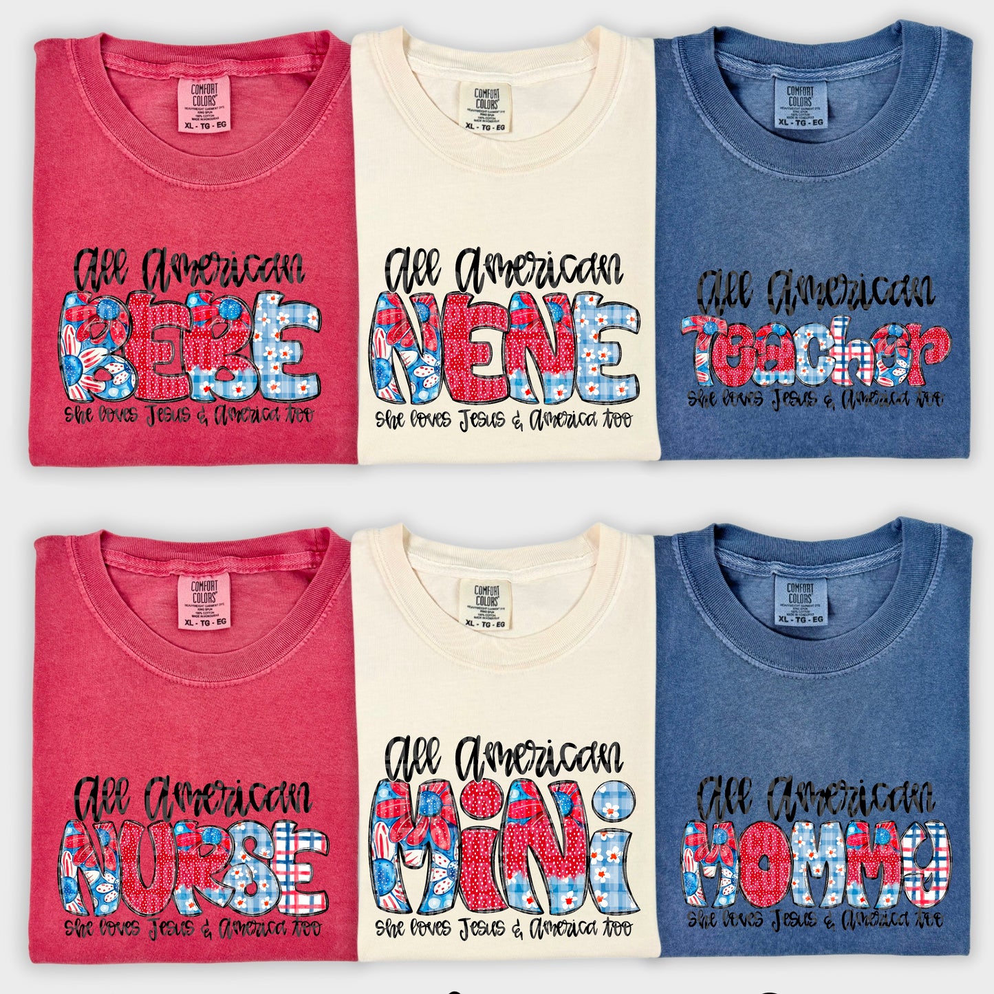 All American Mama - SHIRT SDD.26. *Add name wanted in notes box and color of shirt.