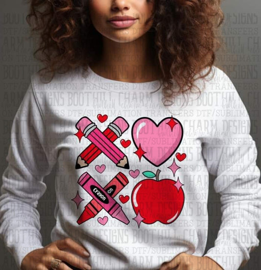 X❤️X🍎 Teacher Valentine's Day-SHIRT