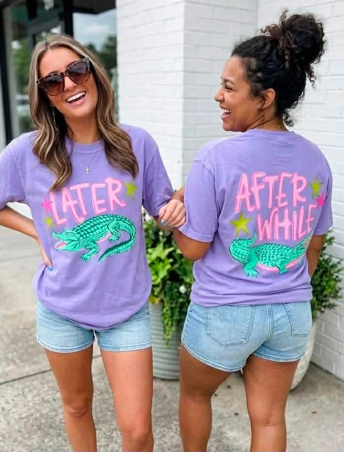 Later Gator (one side) - Shirt TCC.26 *Leave shirt color wanted in note box of not listed. Also if want front and back please message us. It will be a $5 extra fee.