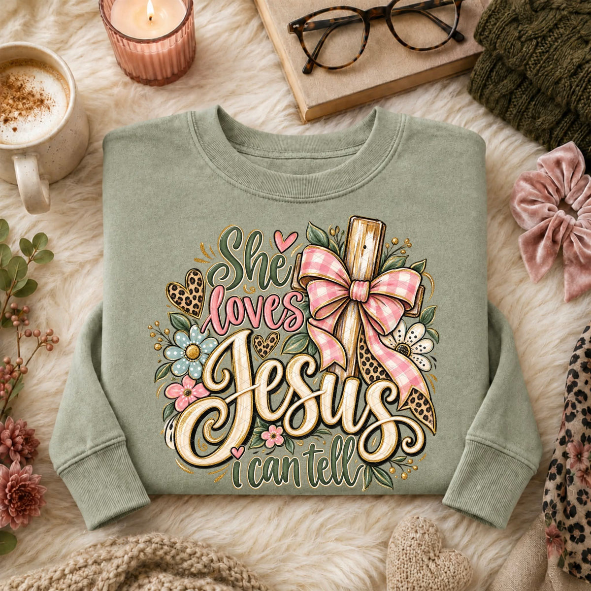 She Loves Jesus - SHIRT SDD26 *Add shirt color wanted in note box