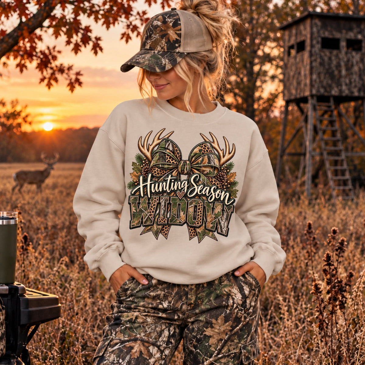Hunting Season Widow - SHIRT SDD.26.  *add color of shirt you want in note box when checking out