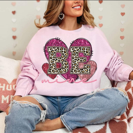 Be Mine Leopard 3 Hearts-SHIRT