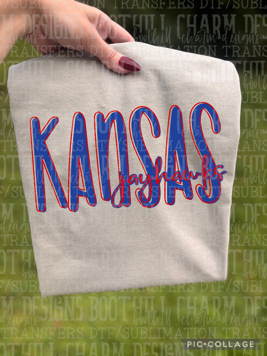 Kansas Jawhawks - Shirt *comment shirt color in note box