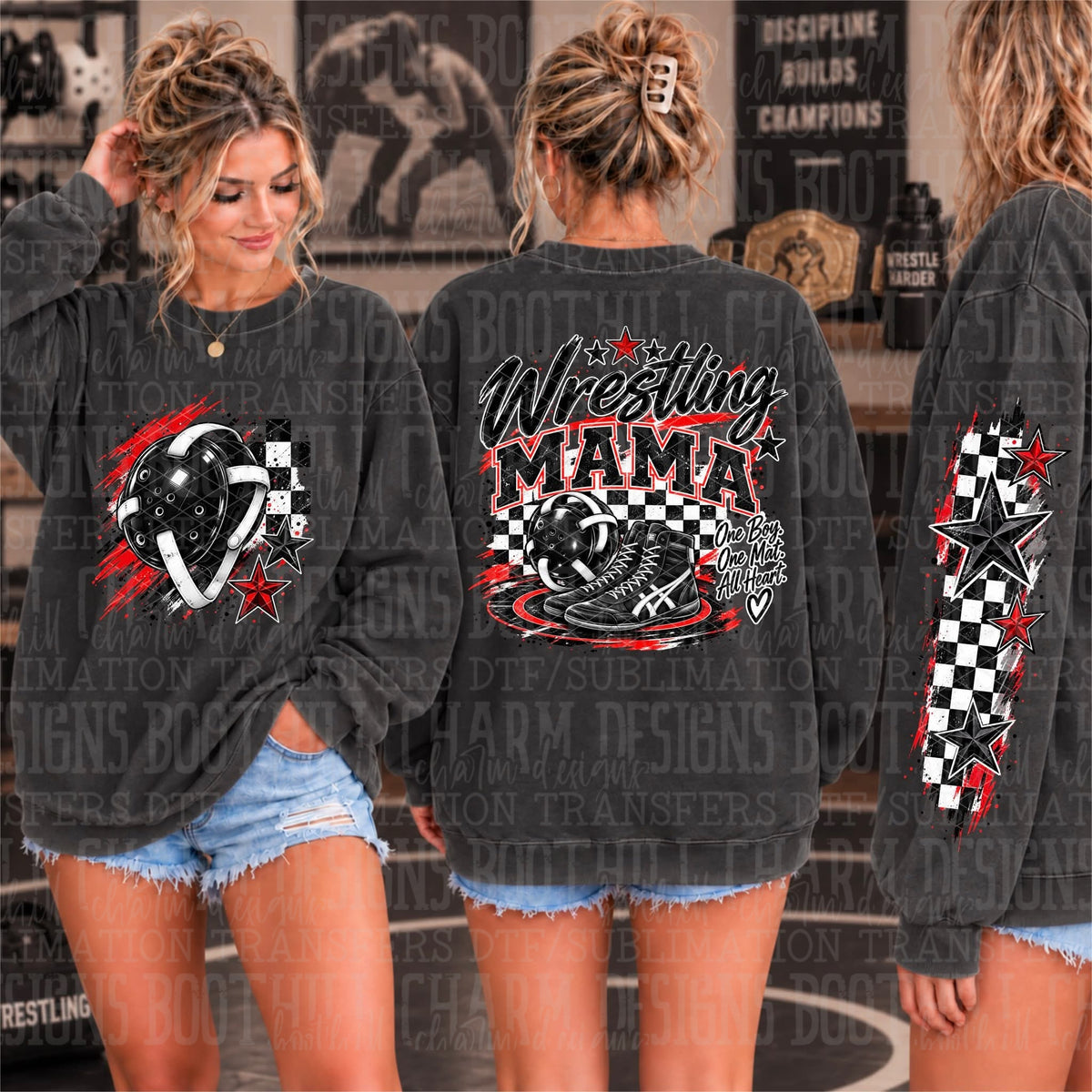 Wrestling Mama One Boy- SHIRT SDD.26 *add shirt color in note section