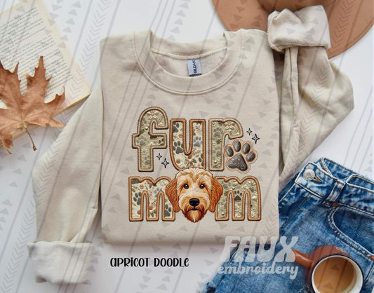 Fur Mom Doodle Apricot Dog-SHIRT