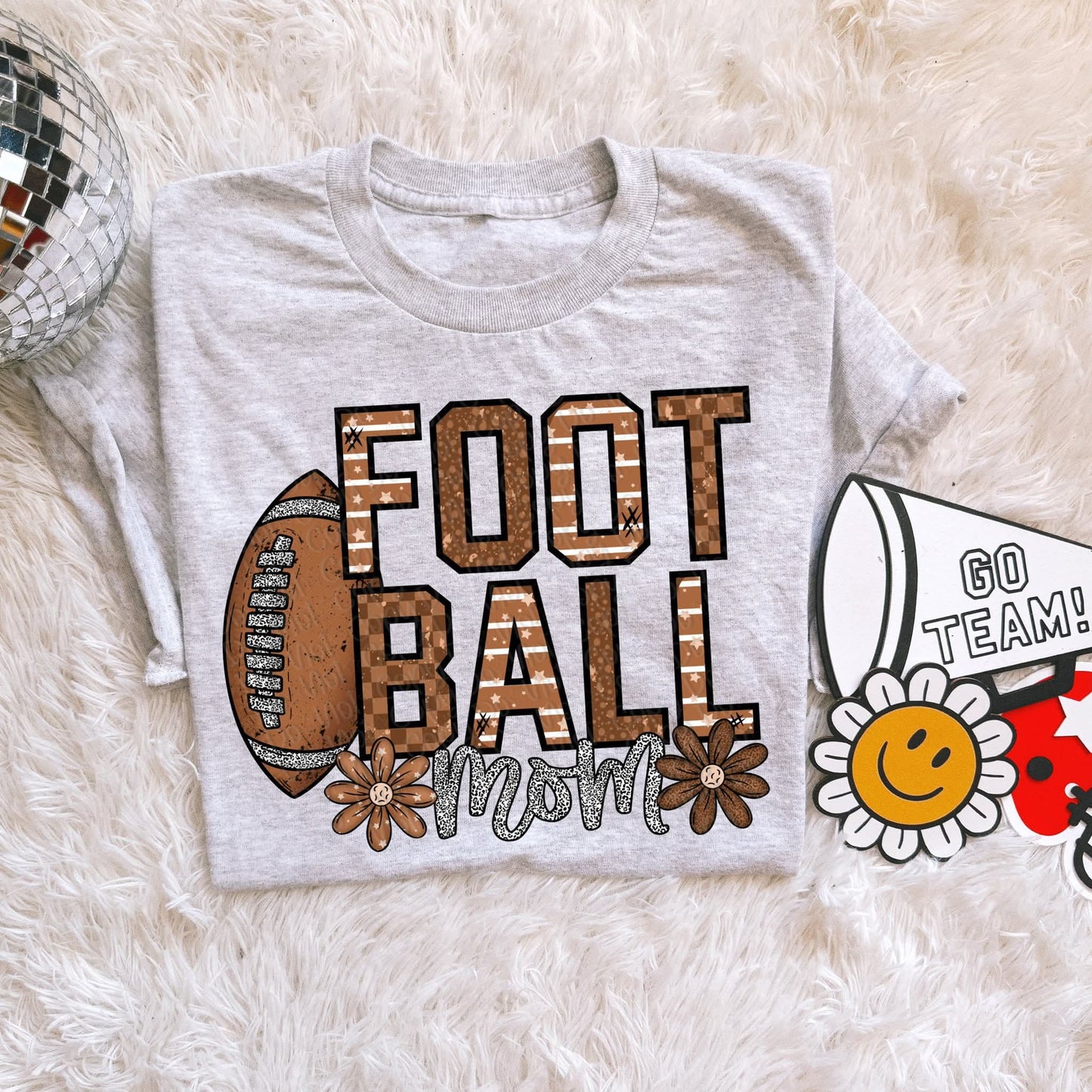 Brown Leopard Football Mom - Shirt VDS.25
