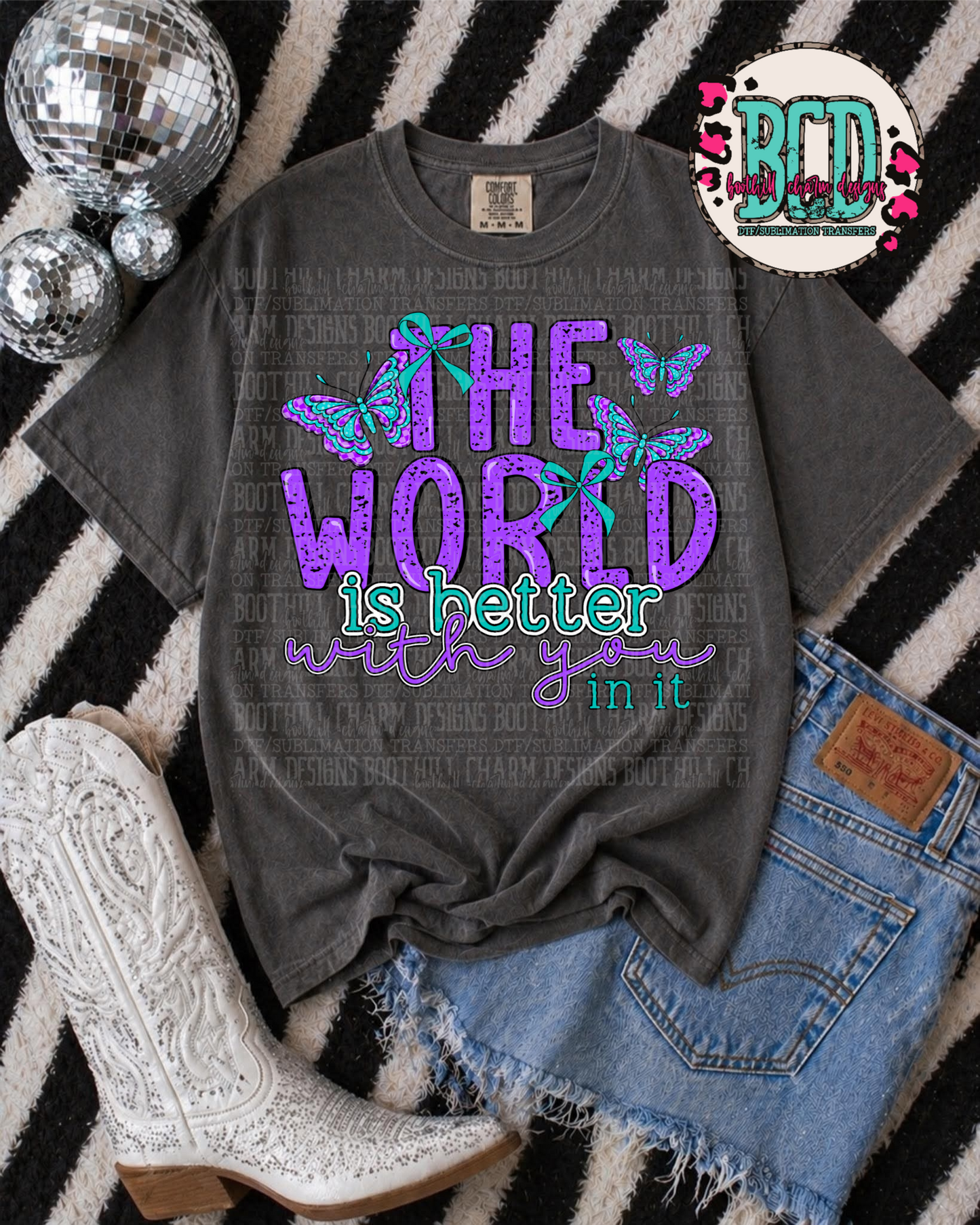 Suicide Awareness The World Is Better - SHIRT *Add color of shirt wanted in notes box