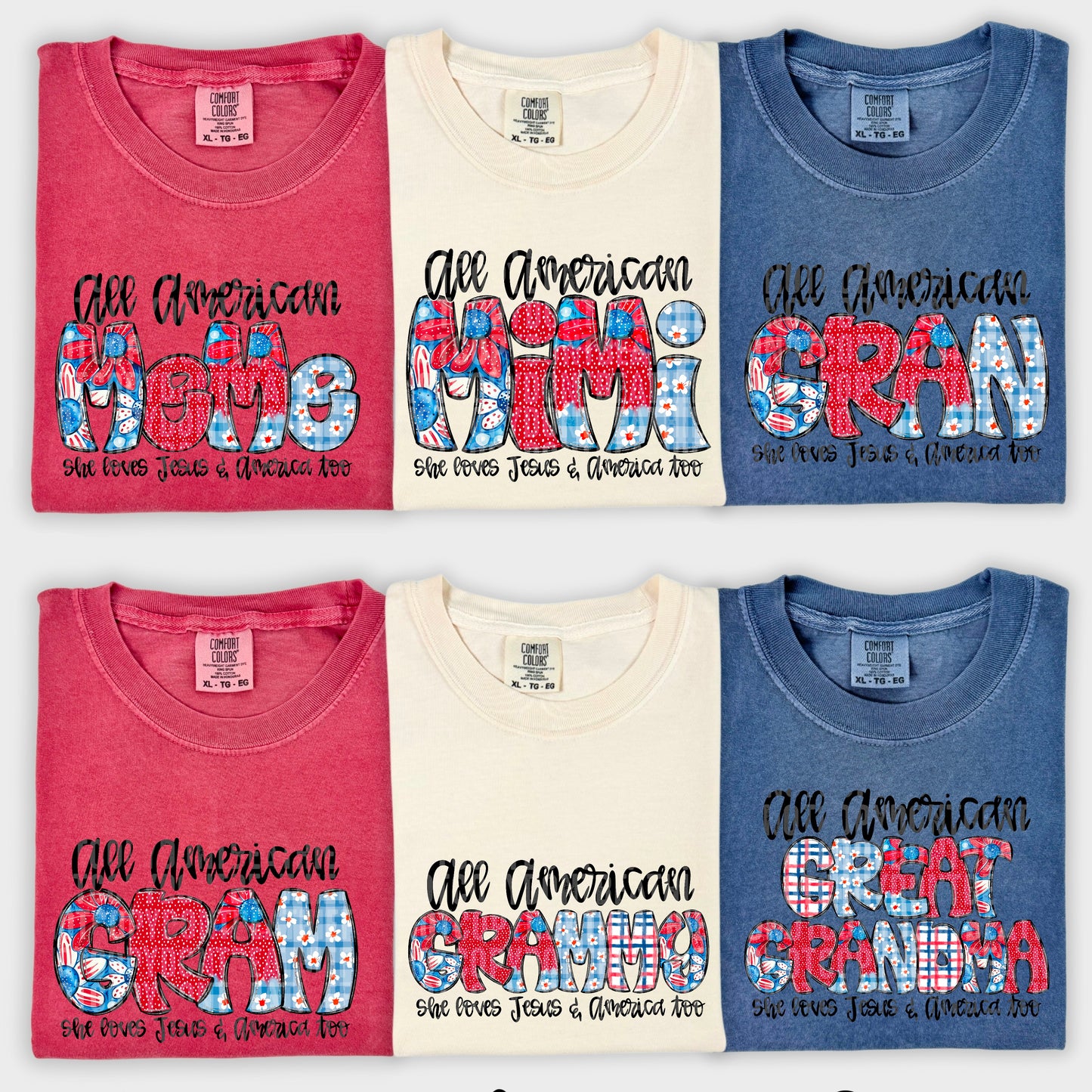 All American Mama - SHIRT SDD.26. *Add name wanted in notes box and color of shirt.
