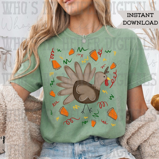 Turkey & Pie - SHIRT VD.26  *add color of shirt you want in note box when checking out
