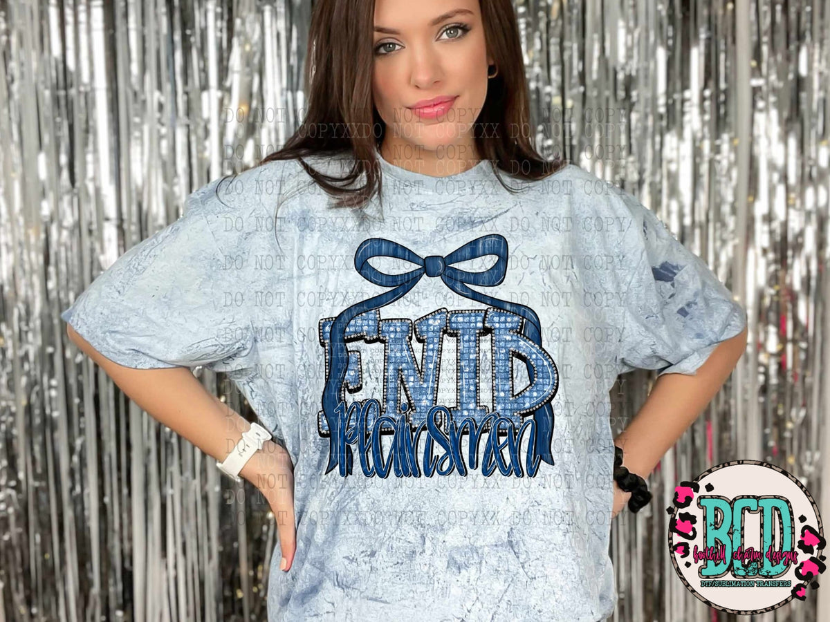 Enid Plainsmen Glitter & Bow - SHIRT  RP.2026  *Add shirt color and design wanted in note box