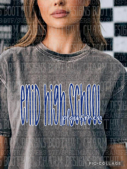 Enid High School Plainsmen - Shirt *comment shirt color in note box