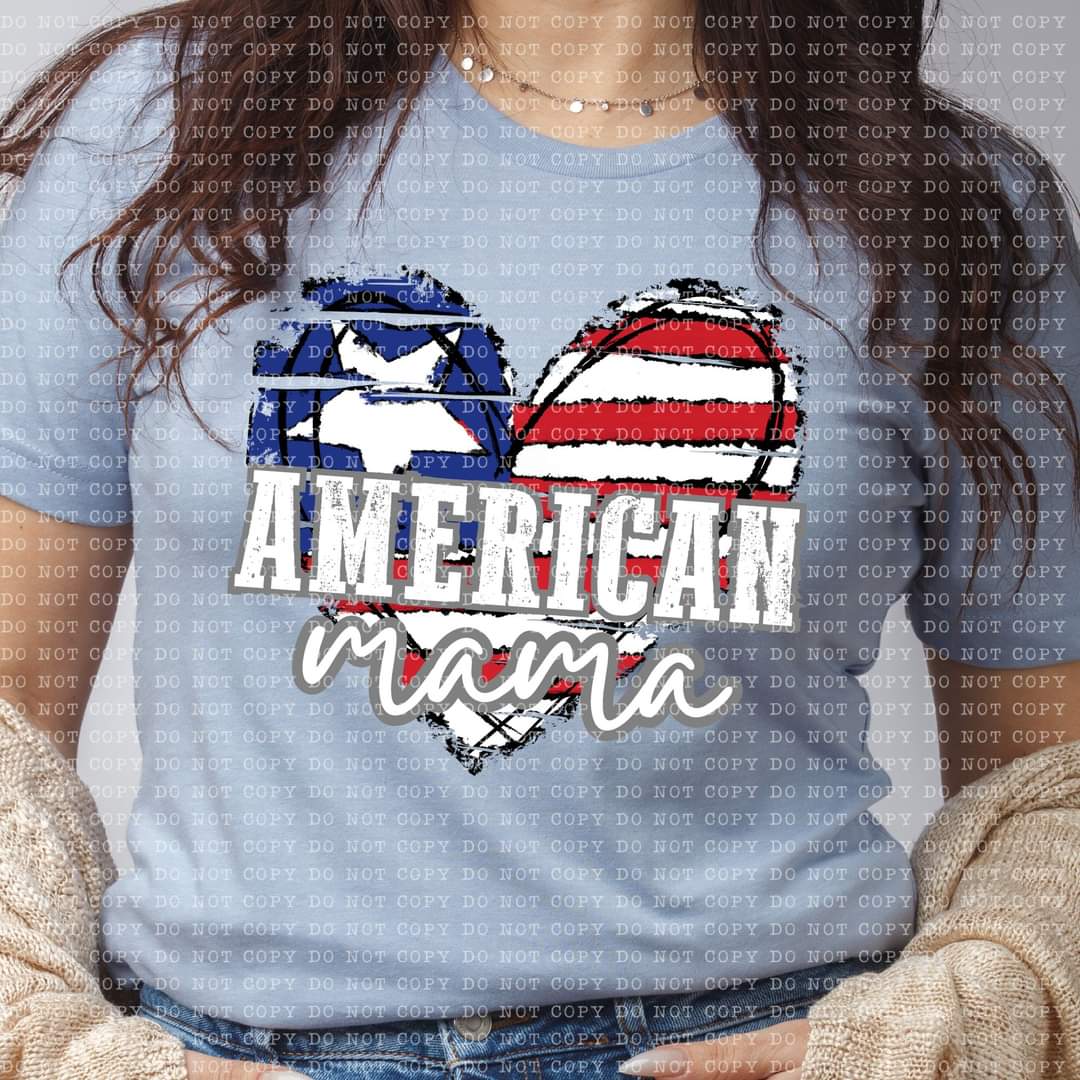 American Mama Heart-SHIRT