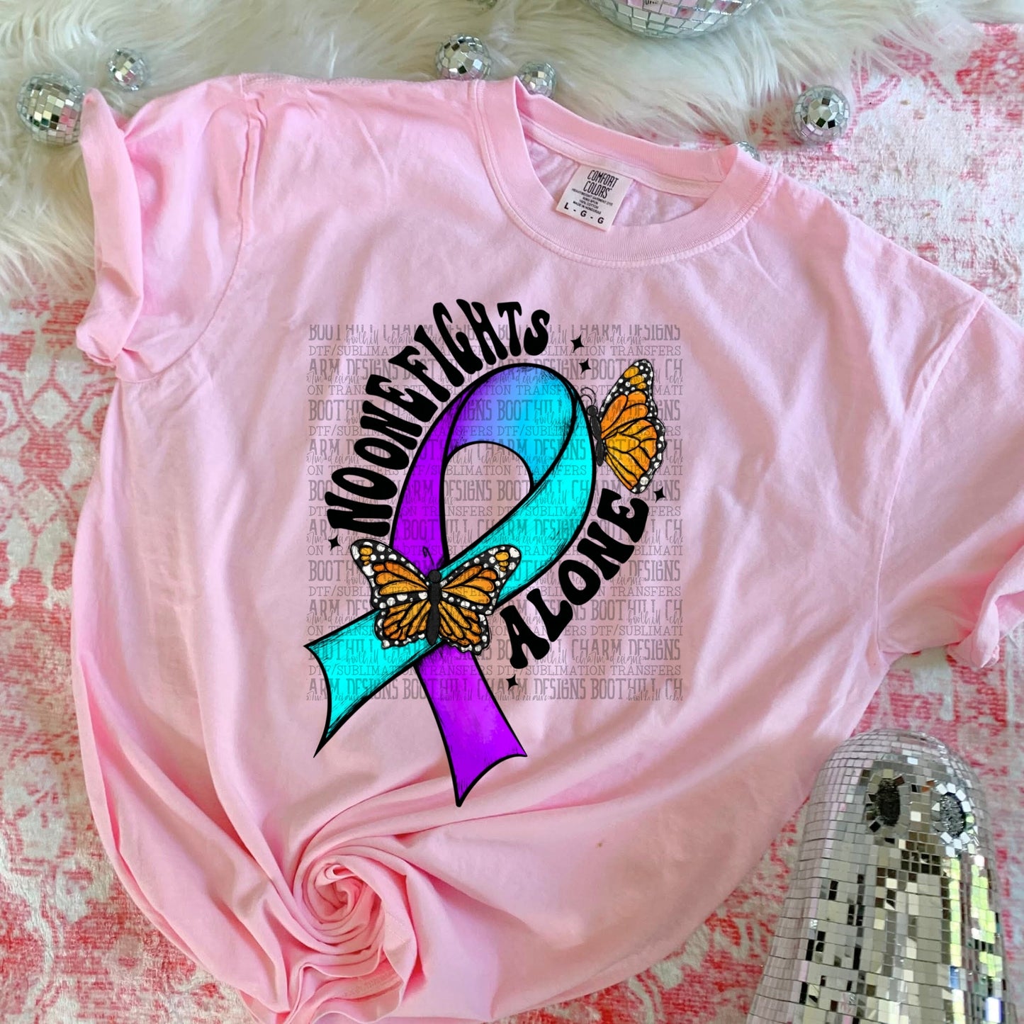 Suicide Awareness Noone Fights Alone - SHIRT *Add color of shirt wanted in notes box