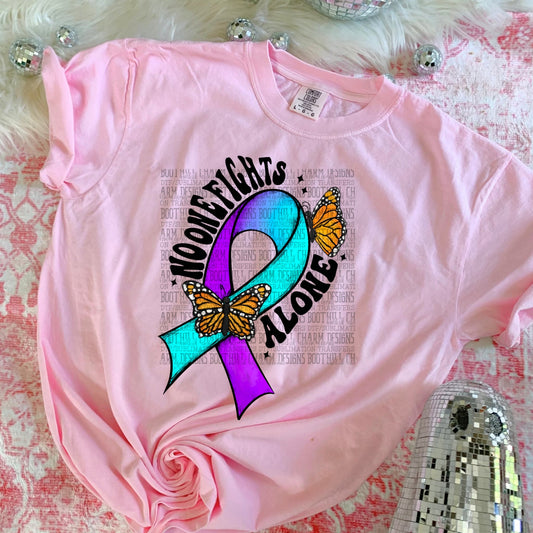 Suicide Awareness Noone Fights Alone - SHIRT *Add color of shirt wanted in notes box