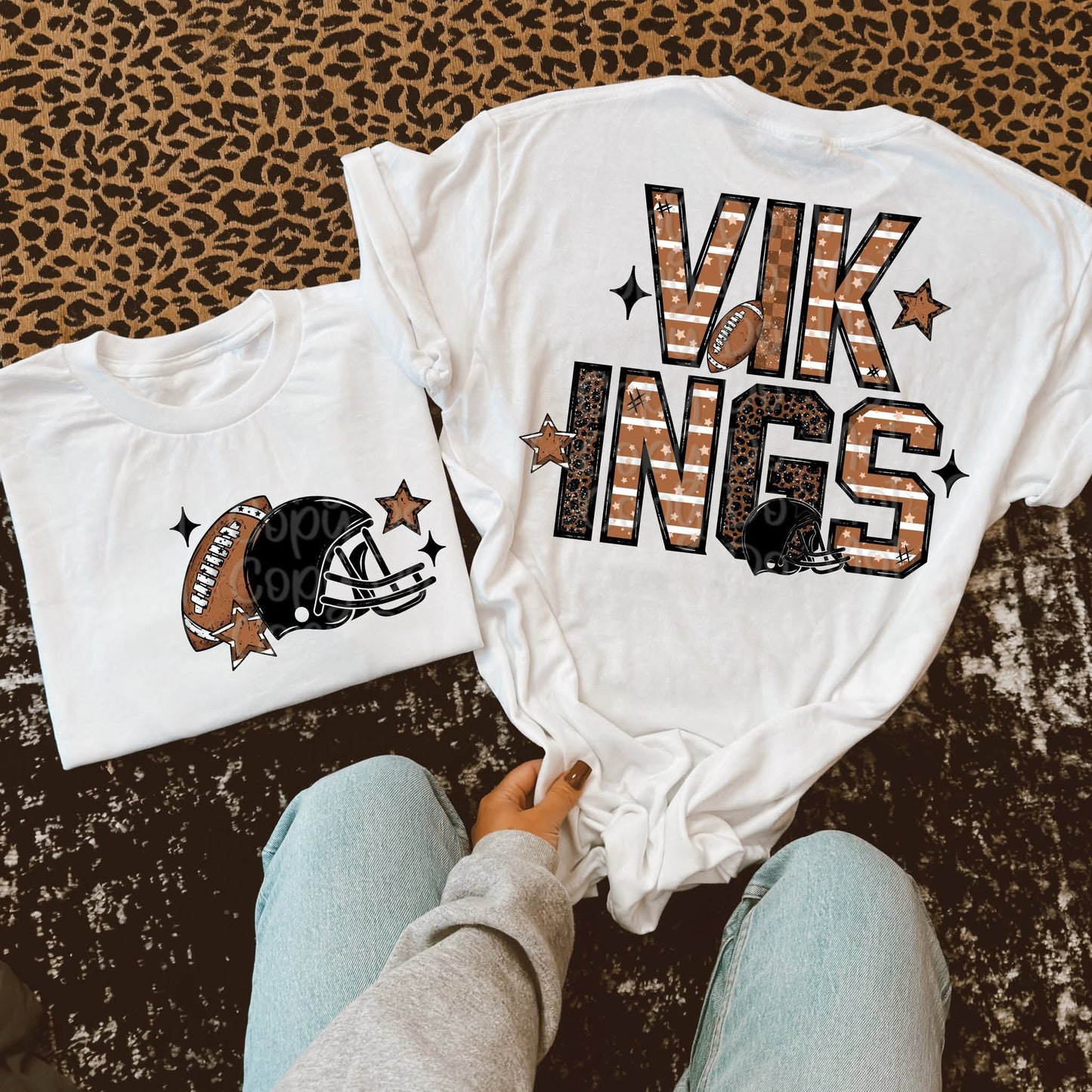 Brown Leopard Football Mascot Names *add any mascot wanted in the notes box at checkout- VDS.25