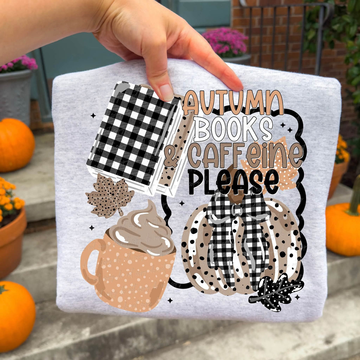 Autumn Books Caffeine Please - SHIRT VD.26  *add color of shirt you want in note box when checking out
