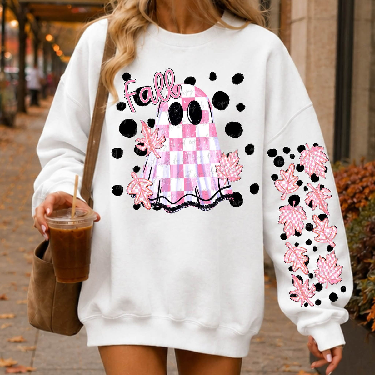 Fall Pink Ghost - SHIRT VD.26   *add color of shirt you want in note box when checking out