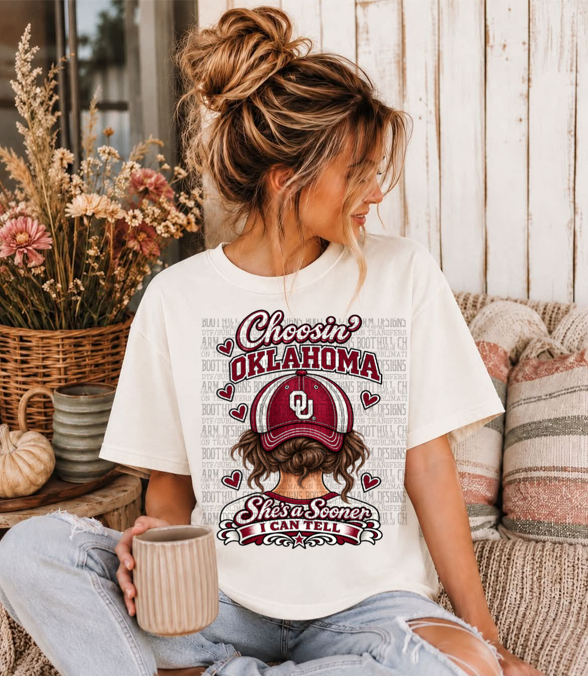 She's from Oklahoma Girl Brunette - Shirt *comment shirt color in note box