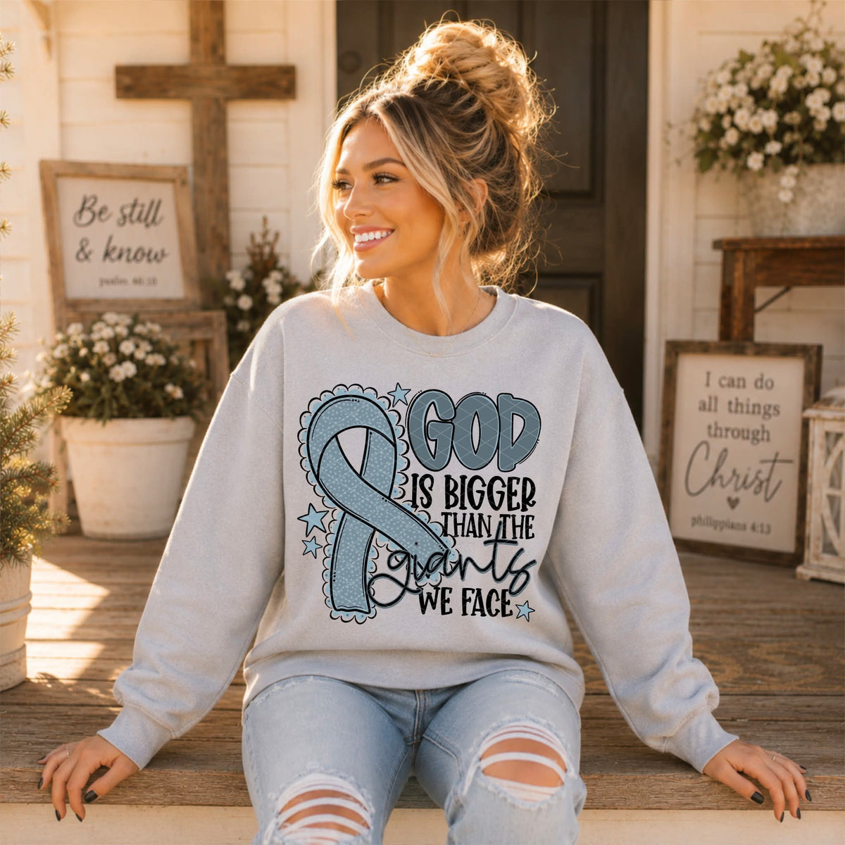 God Is Bigger - SHIRT SDD.26. *Add color of shirt & ribbon wanted in notes box