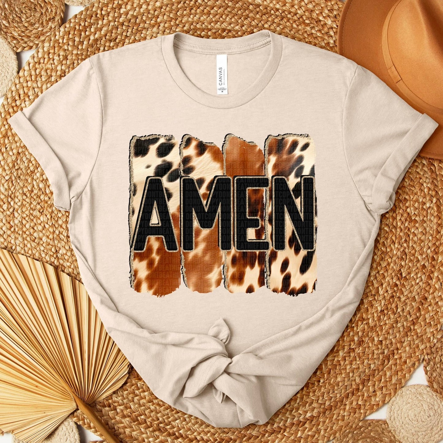 Amen Brown Cow Print - Shirt TGDD.25