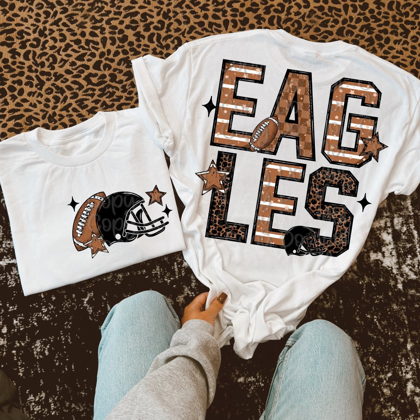 Brown Leopard Football Mascot Names *add any mascot wanted in the notes box at checkout- VDS.25