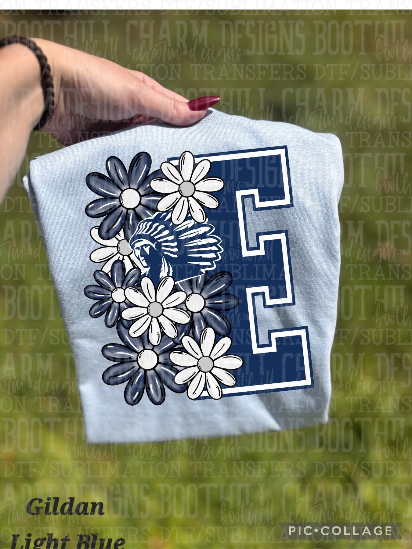 Enid High School Plainsmen Floral - Shirt *comment shirt color in note box